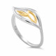 Orphelia® 'Charlotte' Women's Sterling Silver Ring - Silver/Gold ZR-7523