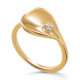 Orphelia® 'Etoile' Women's Sterling Silver Ring - Gold ZR-7524/G
