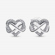 Pandora® 'Infinity Heart' Women's Sterling Silver Stud Earrings - Silver 292667C01