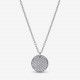 Pandora® 'Timeless Pavé' Women's Sterling Silver Chain with Pendant - Silver 392632C01-45