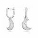 Swarovski® 'Luna' Women's Base Metal Drop Earrings - Silver 5666157