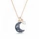 Swarovski® 'Luna' Women's Gold Plated Metal Necklace - Rose 5671585