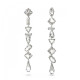 Swarovski® 'Mesmera' Women's Base Metal Drop Earrings - Silver 5661687