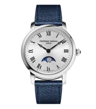 Frederique Constant® Analoog 'Slimline moonphase' Dames Horloge FC-206RS1S6