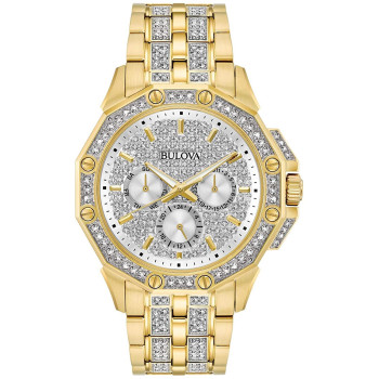 Bulova® Multi Dial 'Crystal Octava' Men's Watch 98C126