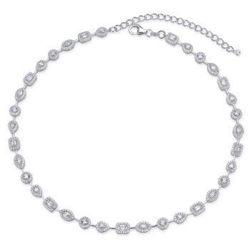 Gena.paris® 'Gabriella' Dames Zilver 925 925 Chokers - Zilverkleurig GCH1557-W