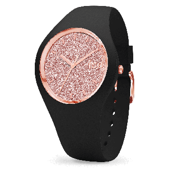 Ice Watch® Analoog 'Ice glitter - black rose-gold' Dames Horloge (Small) 001346