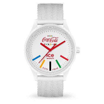 Ice Watch® Analoog 'Coca cola×ice-watch - team - white' Unisex Horloge (Medium) 019619