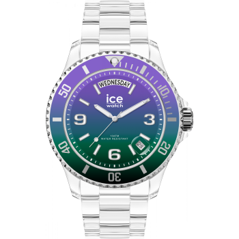 Ice Watch® Analoog 'Ice clear sunset - purple green' Unisex Horloge (Medium) 021433