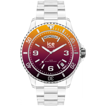 Ice Watch® Analoog 'Ice clear sunset - fire' Unisex Horloge (Medium) 021437