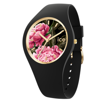 Ice Watch® Analoog 'Ice flower - black dahlia' Dames Horloge (Small) 021737