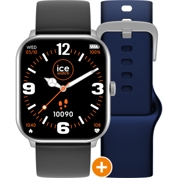 Ice Watch® Digitaal 'Ice smart - ice 1.0 - silver - 2 bands - black - navy' Unisex Horloge 022252