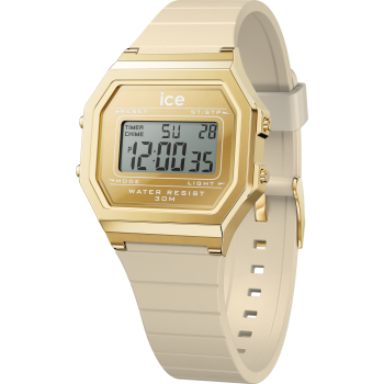 Ice Watch® Digitaal 'Ice digit retro - metal gold mirror - almond skin' Dames Horloge (Small) 022732
