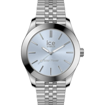 Ice Watch® Analogue 'Ice Steel - Silver Light Blue' Women's Watch (Small) 023789