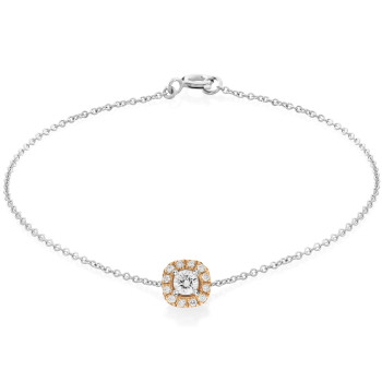 Orphelia® 'Gilda' Damen Bicolor 18K Armbänd - Silber/Gold AD-1028/1