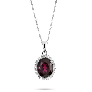 Orphelia® 'Anna' Dames Witgoud 18K Collier - Zilverkleurig KD-2037