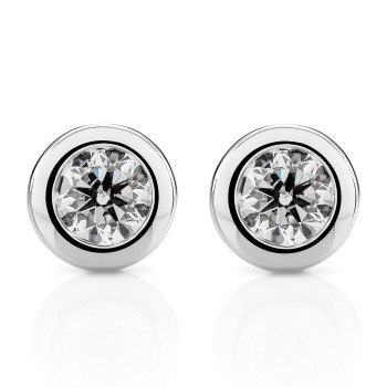 Orphelia® 'Alexandria' Femmes Or blanc 18C Puce d'oreille - Argent OD-5331