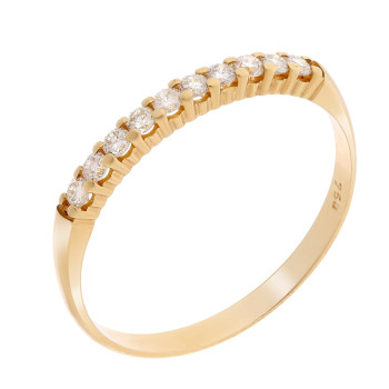 Orphelia® Dames Geelgoud 18K Ring (sieraad) - Goudkleurig RD-3007