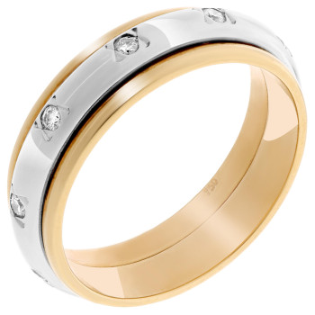 Orphelia®  Femmes Bicolore 18C Bague - argent/or RD-3071