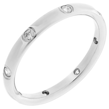 Orphelia®  Mixte Or blanc 18C Bague - Argent RD-3084/1