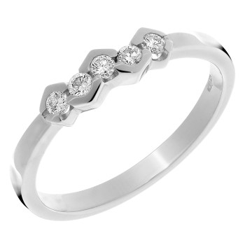 Orphelia®  Femmes Or blanc 18C Bague - Argent RD-33215/1