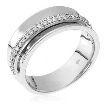 Orphelia®  Femmes Or blanc 18C Bague - Argent RD-3374