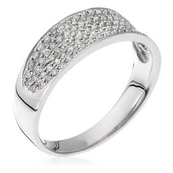 Orphelia®  Femmes Or blanc 18C Bague - Argent RD-3380