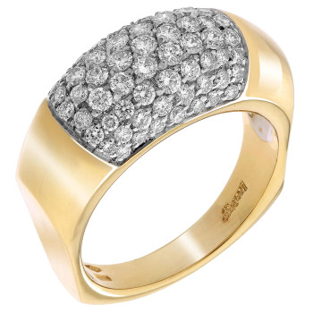 Orphelia® Dames Geelgoud 18K Ring (sieraad) - Goudkleurig RD-3767