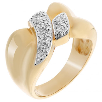 Orphelia® Dames Geelgoud 18K Ring (sieraad) - Goudkleurig RD-3880