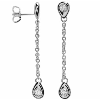 Orphelia® 'Arina' Femmes Or blanc 18C Boucle d'oreille - Argent TR-010/1