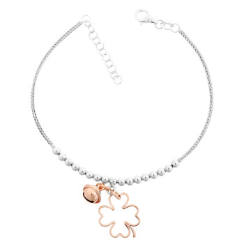 Orphelia® Damen Sterling Silber Armbänd - Silber/Rosa ZA-7110