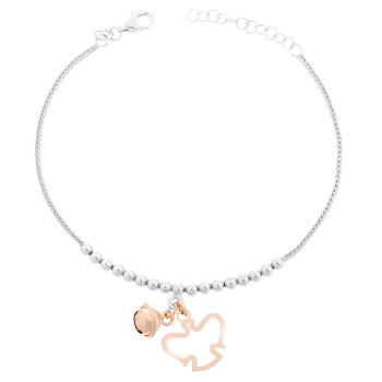 Orphelia® Damen Sterling Silber Armbänd - Silber/Rosa ZA-7111