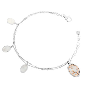 Orphelia® 'Jarina' Damen Sterling Silber Armbänd - Silber/Rosa ZA-7165