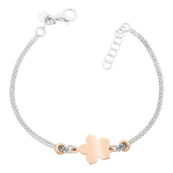 Orphelia® 'Dilara' Damen Sterling Silber Armbänd - Silber/Rosa ZA-7184