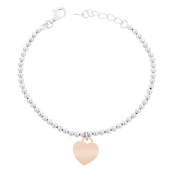 Orphelia® 'Izabella' Damen Sterling Silber Armbänd - Silber/Rosa ZA-7185