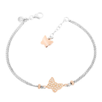 Orphelia® Damen Sterling Silber Armbänd - Silber/Rosa ZA-7194