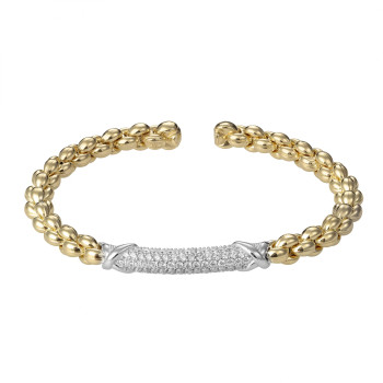 Orphelia® 'Ilaila' Damen Sterling Silber Armbänd - Silber/Gold ZA-7394