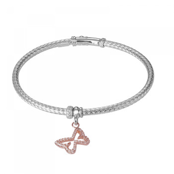 Orphelia® Damen Sterling Silber Armbänd - Silber/Rosa ZA-7397