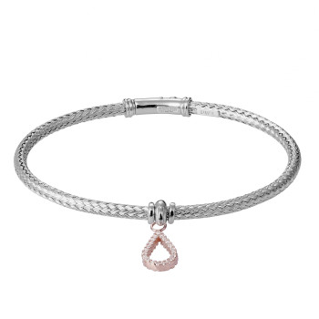 Orphelia® Damen Sterling Silber Armbänd - Silber/Rosa ZA-7398