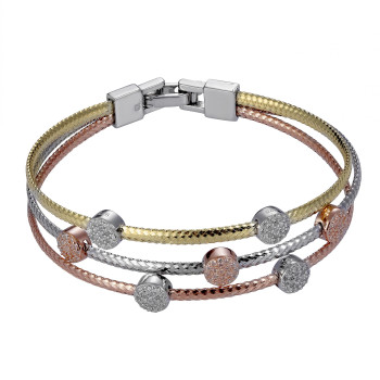 Orphelia® Damen Sterling Silber Armbänd - Gold/Silber/Rose ZA-7413