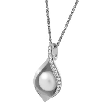 Orphelia® 'Sophia' Women's Sterling Silver Chain with Pendant - Silver ZH-7234