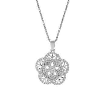 Orphelia® Damen Sterling Silber Halskette mit Anhänger - Silber ZH-7309