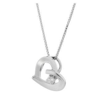 Mera Femmes Argent Collier avec pendentif zh-7370