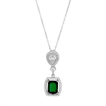 Orphelia® 'Enora' Women's Sterling Silver Chain with Pendant - Silver ZH-7426/EM