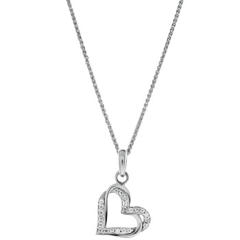 Orphelia® 'Cecilia' Women's Sterling Silver Pendant with Chain - Silver ZH-7584