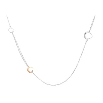 Orphelia® 'Renée' Damen Sterling Silber Halsband - Silber/Rosa ZK-7181