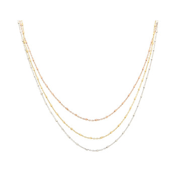 Orphelia® Damen Sterling Silber Halsband - Gold/Silber/Rose ZK-7204