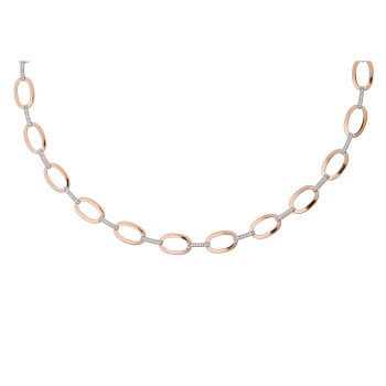 Orphelia® Damen Sterling Silber Halsband - Silber/Rosa ZK-7210