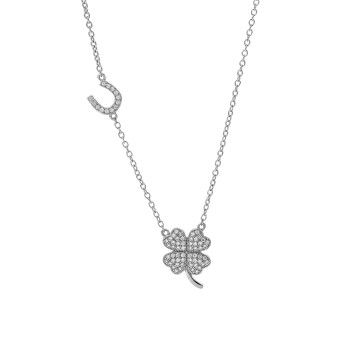 Orphelia® Damen Sterling Silber Halsband - Silber ZK-7364