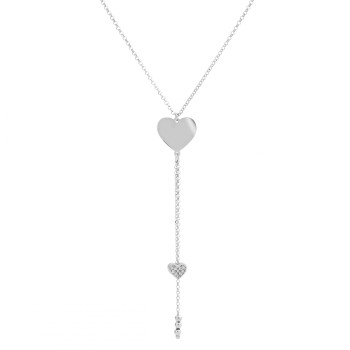 Orphelia® 'Heart' Women's Sterling Silver Chain with Pendant - Silver ZK-7384